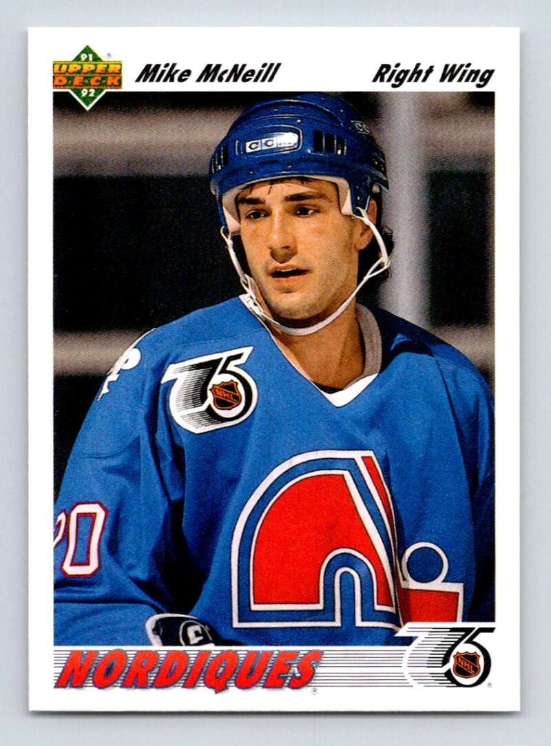 1991-92 Upper Deck #524 Mike McNeill Quebec Nordiques Image 1