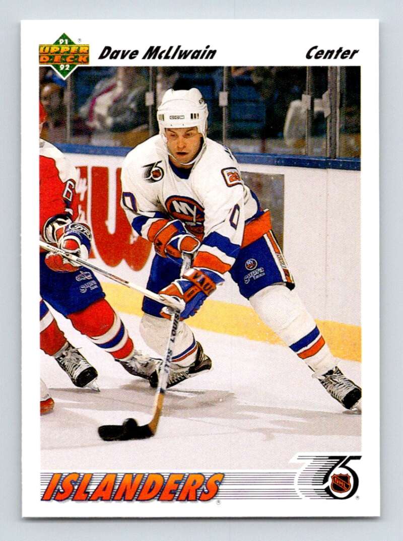1991-92 Upper Deck #527 Dave McLlwain New York Islanders Image 1