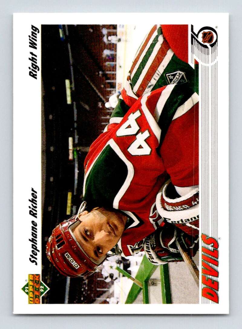 1991-92 Upper Deck #536 Stephane Richer New Jersey Devils Image 1