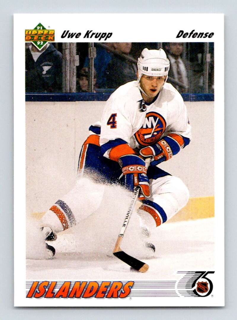 1991-92 Upper Deck #540 Uwe Krupp New York Islanders Image 1