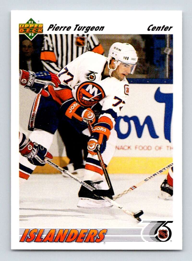 1991-92 Upper Deck #554 Pierre Turgeon New York Islanders Image 1