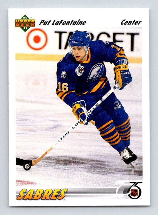 1991-92 Upper Deck #556 Pat LaFontaine  Buffalo Sabres  Image 1