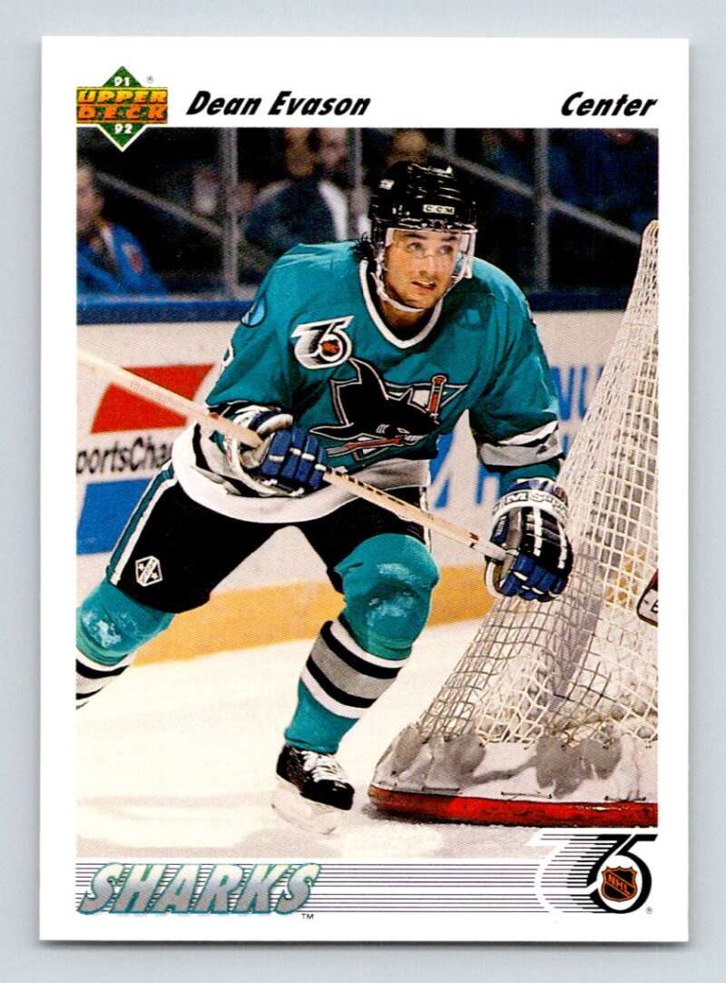 1991-92 Upper Deck #560 Dean Evason San Jose Sharks Image 1