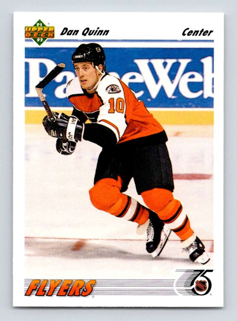 1991-92 Upper Deck #563 Dan Quinn Philadelphia Flyers Image 1