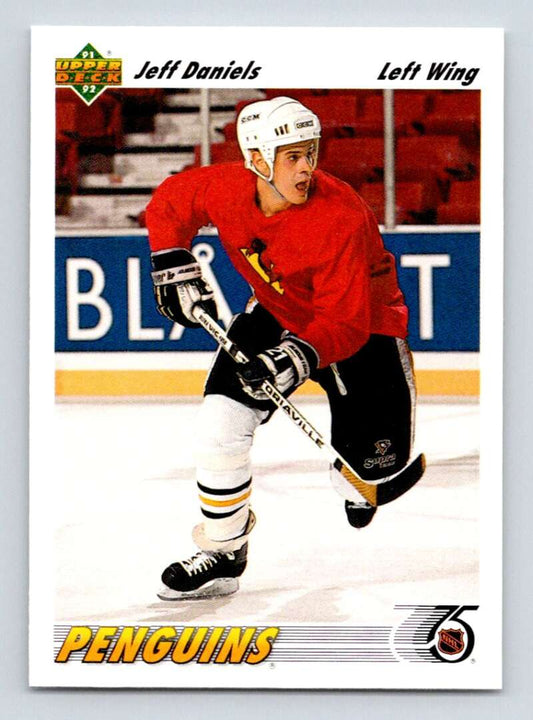 1991-92 Upper Deck #564 Jeff Daniels  RC Rookie Pittsburgh Penguins  Image 1