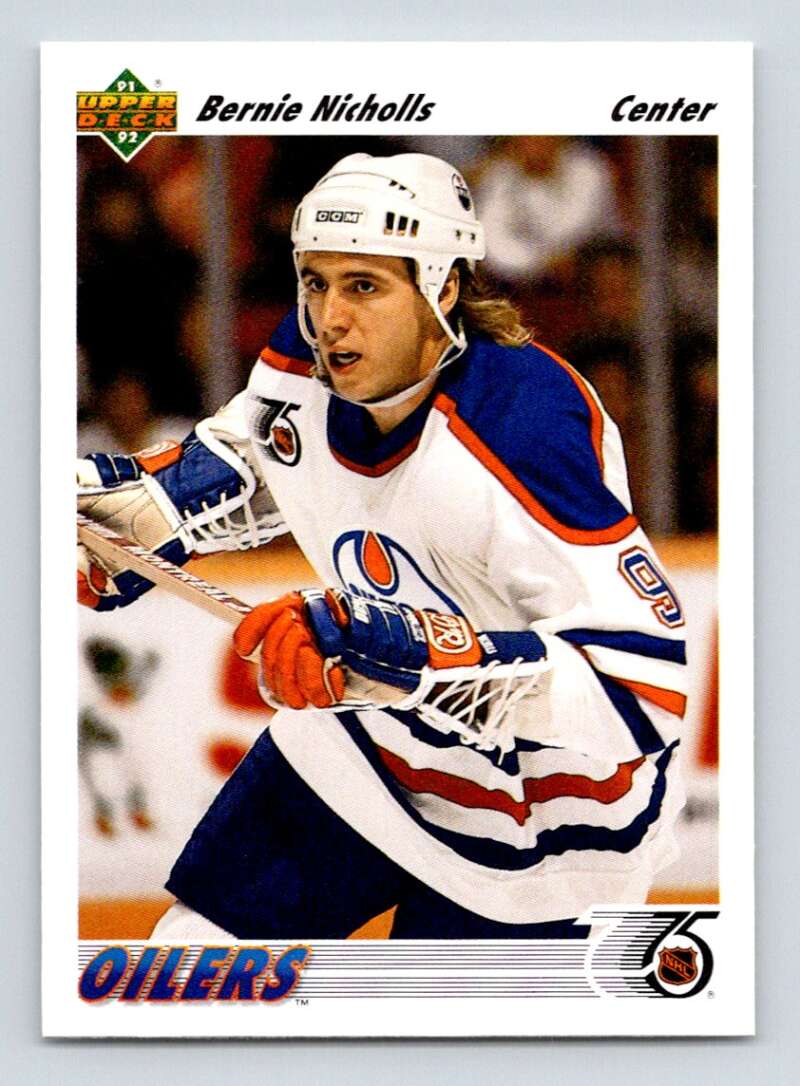 1991-92 Upper Deck #566 Bernie Nicholls Edmonton Oilers Image 1