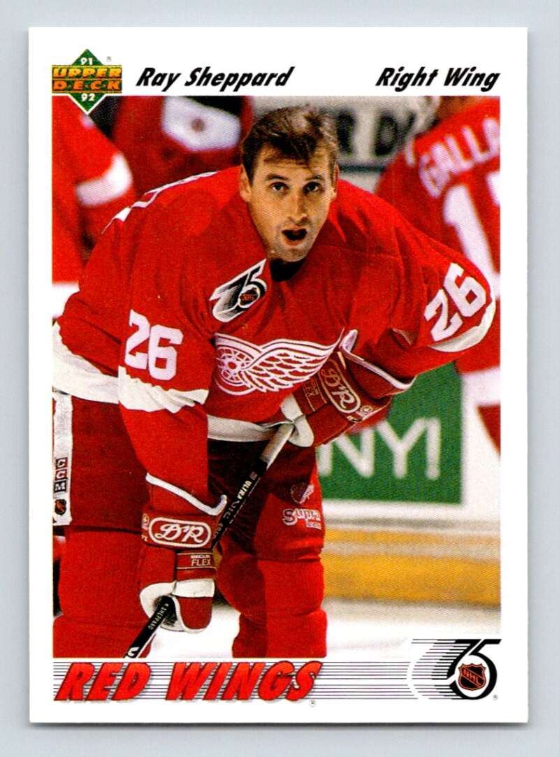 1991-92 Upper Deck #573 Ray Sheppard Detroit Red Wings Image 1