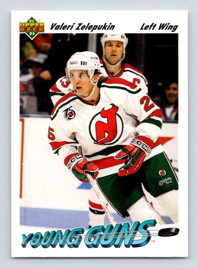 1991-92 Upper Deck #589 Valeri Zelepukin RC Rookie New Jersey Devils Image 1
