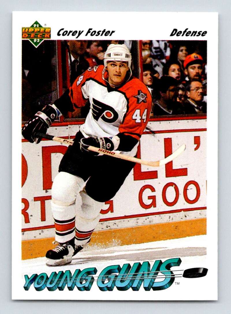 1991-92 Upper Deck #591 Corey Foster RC Rookie Philadelphia Flyers Image 1