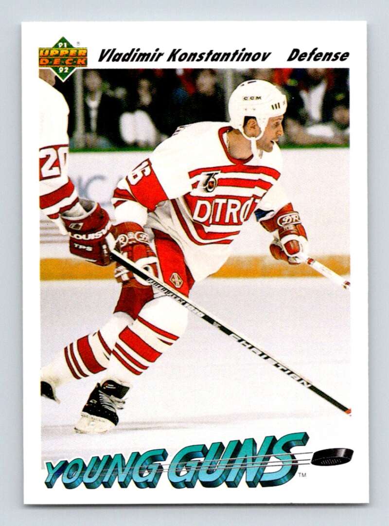 1991-92 Upper Deck #594 Vladimir Konstantinov RC Rookie Red Wings Image 1