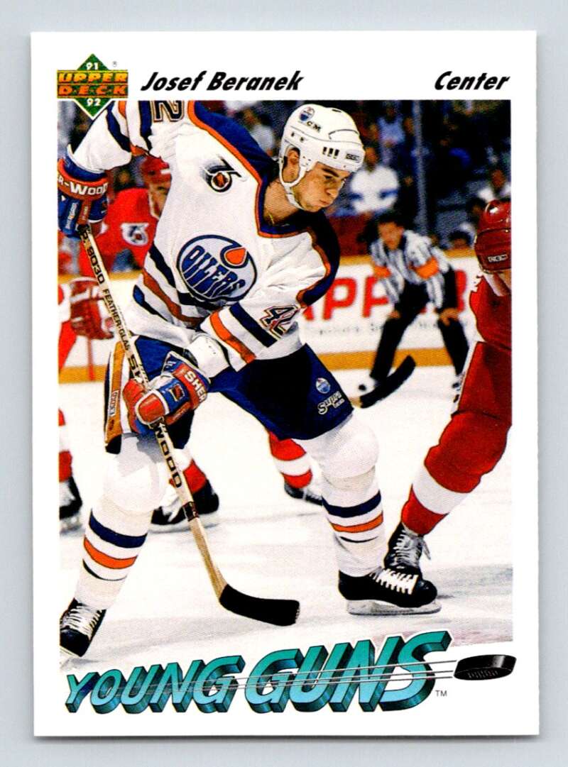 1991-92 Upper Deck #595 Josef Beranek Edmonton Oilers Image 1