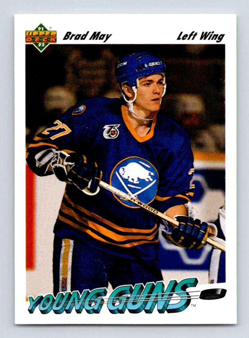 1991-92 Upper Deck #596 Brad May Buffalo Sabres Image 1