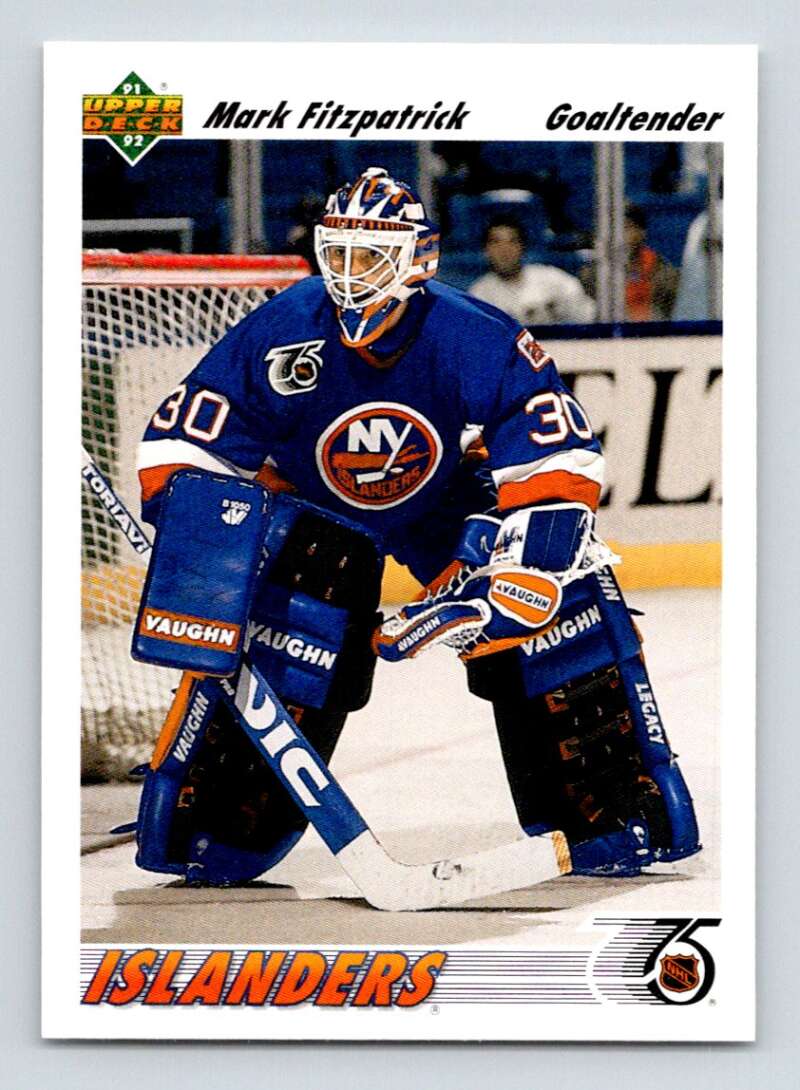 1991-92 Upper Deck #602 Mark Fitzpatrick New York Islanders Image 1