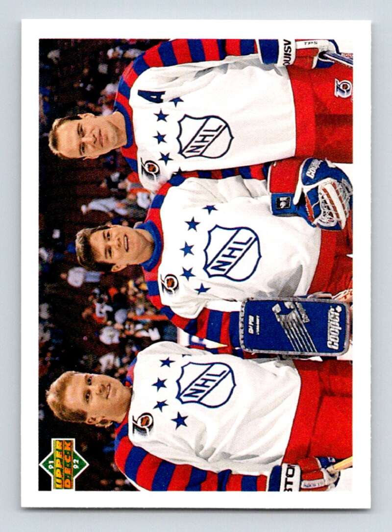 1991-92 Upper Deck #610 Leetch/Richter/Messier AS CL New York Rangers Image 1