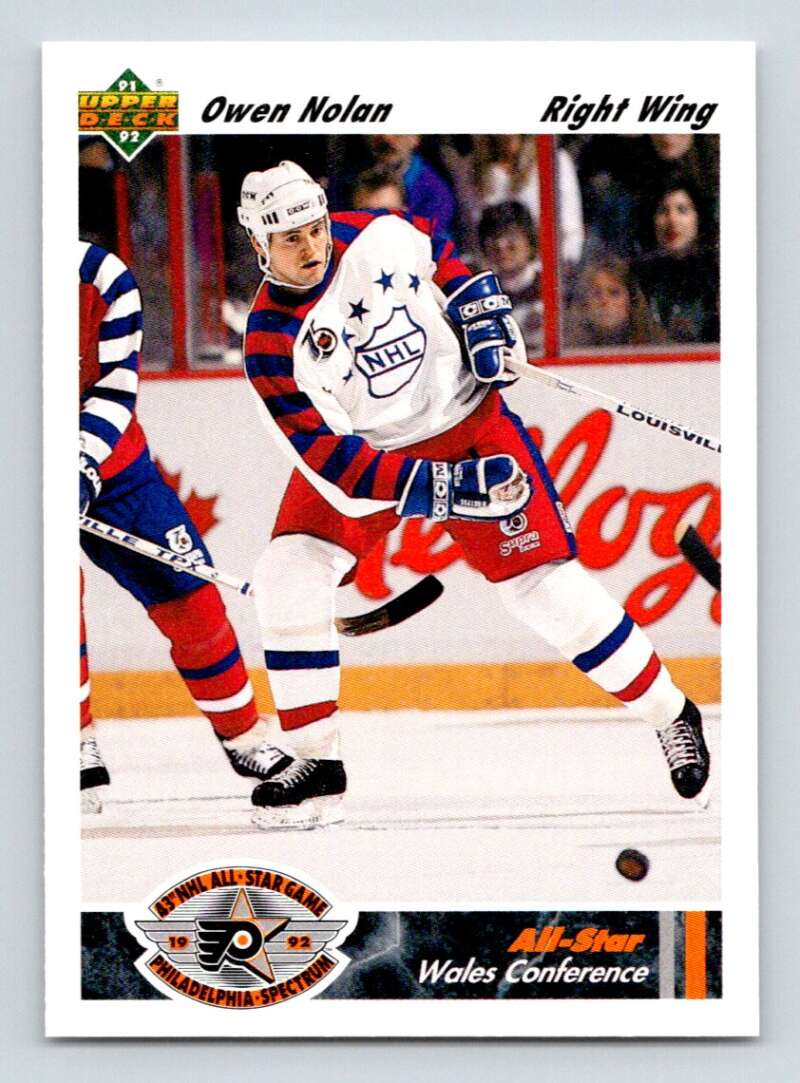 1991-92 Upper Deck #619 Owen Nolan AS Quebec Nordiques Image 1