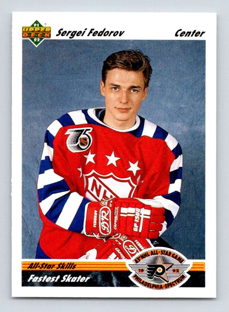 1991-92 Upper Deck #631 Sergei Fedorov AS Detroit Red Wings Image 1