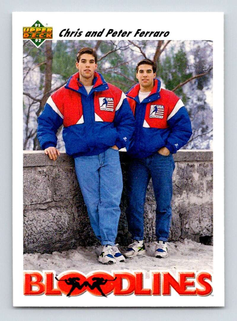 1991-92 Upper Deck #648 Peter Ferraro/Chris Ferraro Image 1
