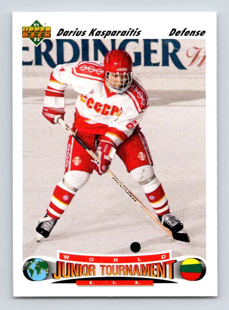 1991-92 Upper Deck #650 Darius Kasparaitis RC Rookie Image 1