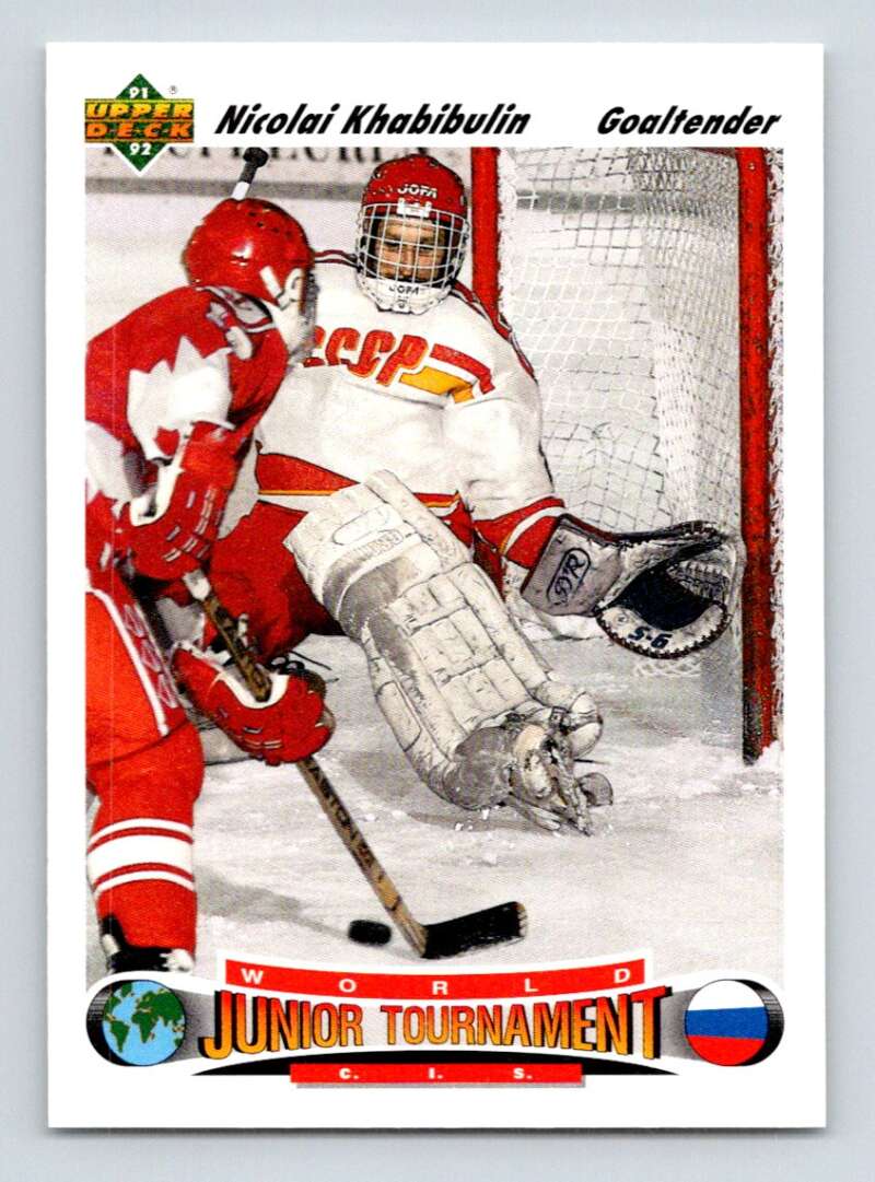 1991-92 Upper Deck #652 Nikolai Khabibulin RC Rookie Image 1