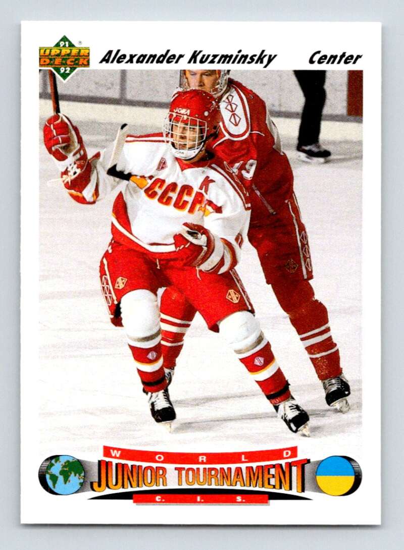 1991-92 Upper Deck #656 Alexander Kuzminsky RC Rookie Image 1