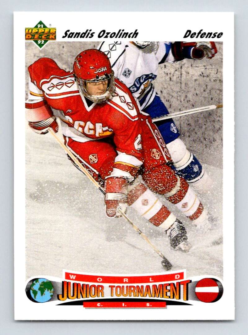 1991-92 Upper Deck #661 Sandis Ozolinsh RC Rookie Image 1
