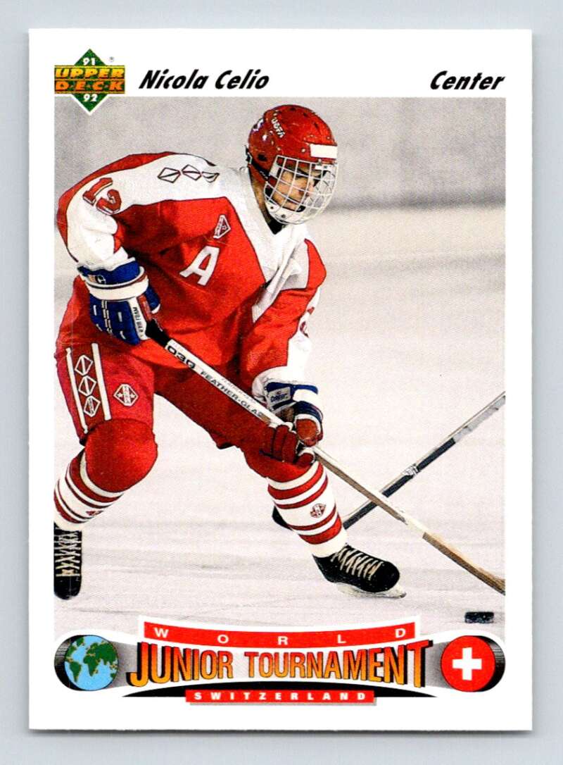 1991-92 Upper Deck #665 Nicola Celio RC Rookie Image 1