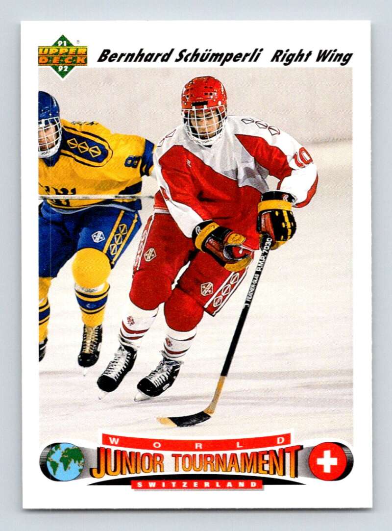 1991-92 Upper Deck #667 Bernhard Schumperli RC Rookie Image 1