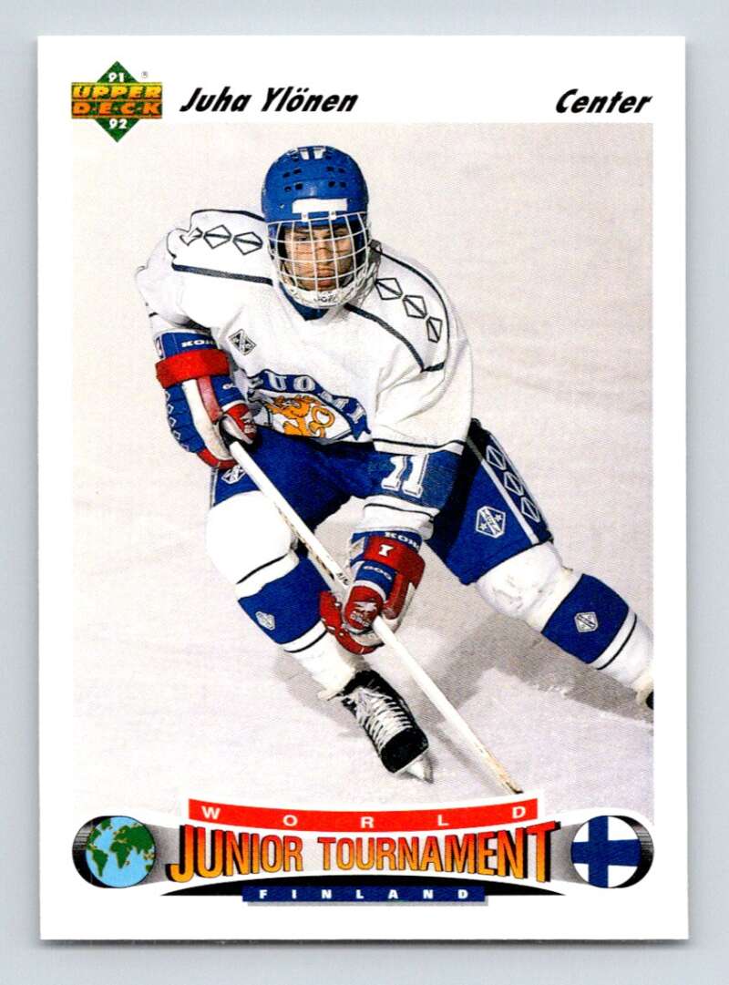 1991-92 Upper Deck #673 Juha Ylonen RC Rookie Image 1