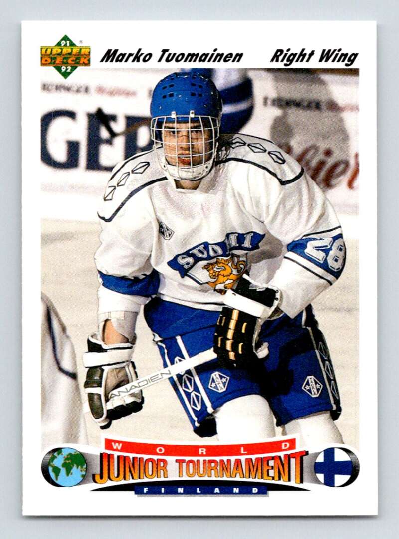 1991-92 Upper Deck #675 Marko Tuomainen RC Rookie Image 1