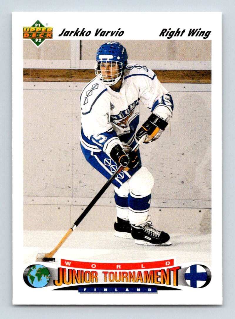 1991-92 Upper Deck #676 Jarkko Varvio RC Rookie Image 1