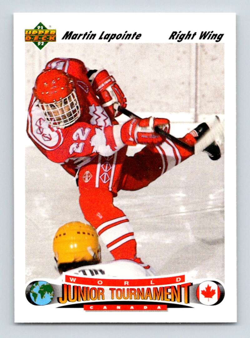 1991-92 Upper Deck #685 Martin Lapointe RC Rookie Detroit Red Wings Image 1