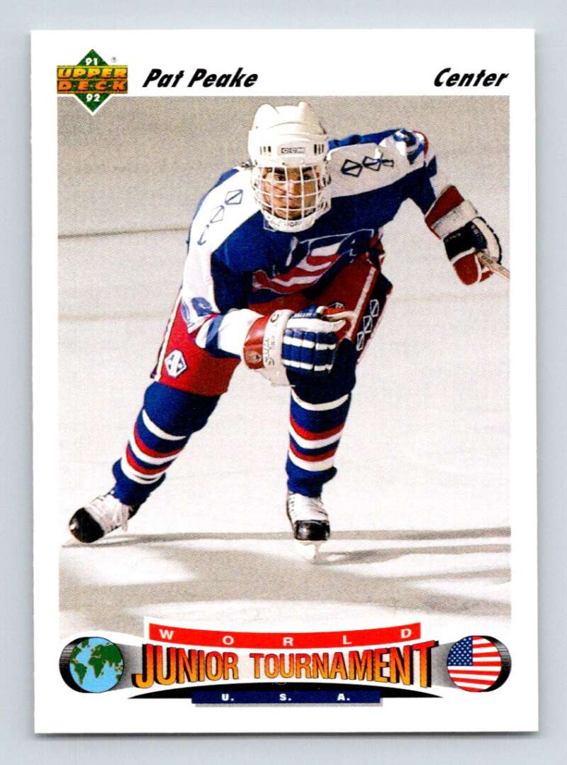 1991-92 Upper Deck #697 Pat Peake RC Rookie Image 1