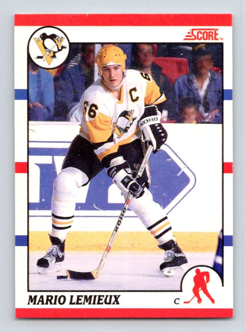 1990-91 Score Canadian Hockey #2 Mario Lemieux Pittsburgh Penguins Image 1