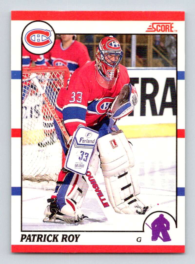 1990-91 Score Canadian Hockey #10 Patrick Roy Montreal Canadiens Image 1