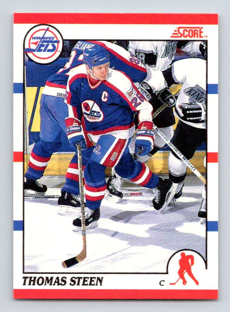 1990-91 Score Canadian Hockey #14 Thomas Steen Winnipeg Jets Image 1