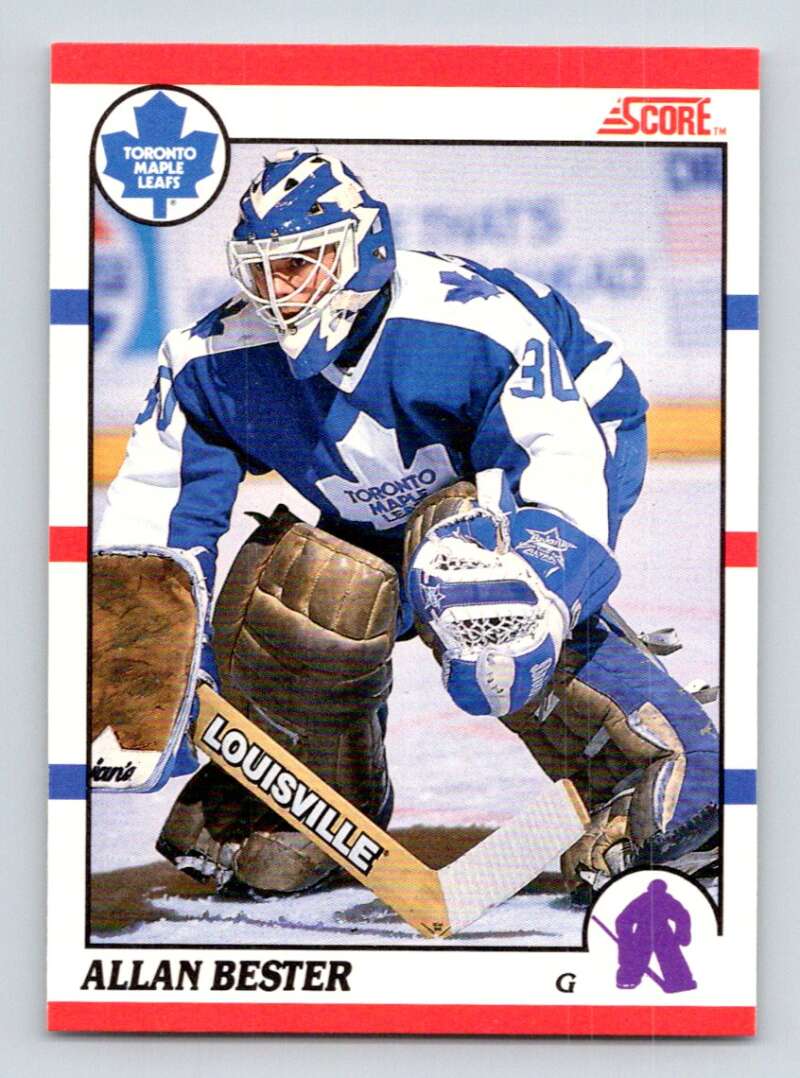 1990-91 Score Canadian Hockey #27 Allan Bester Toronto Maple Leafs Image 1