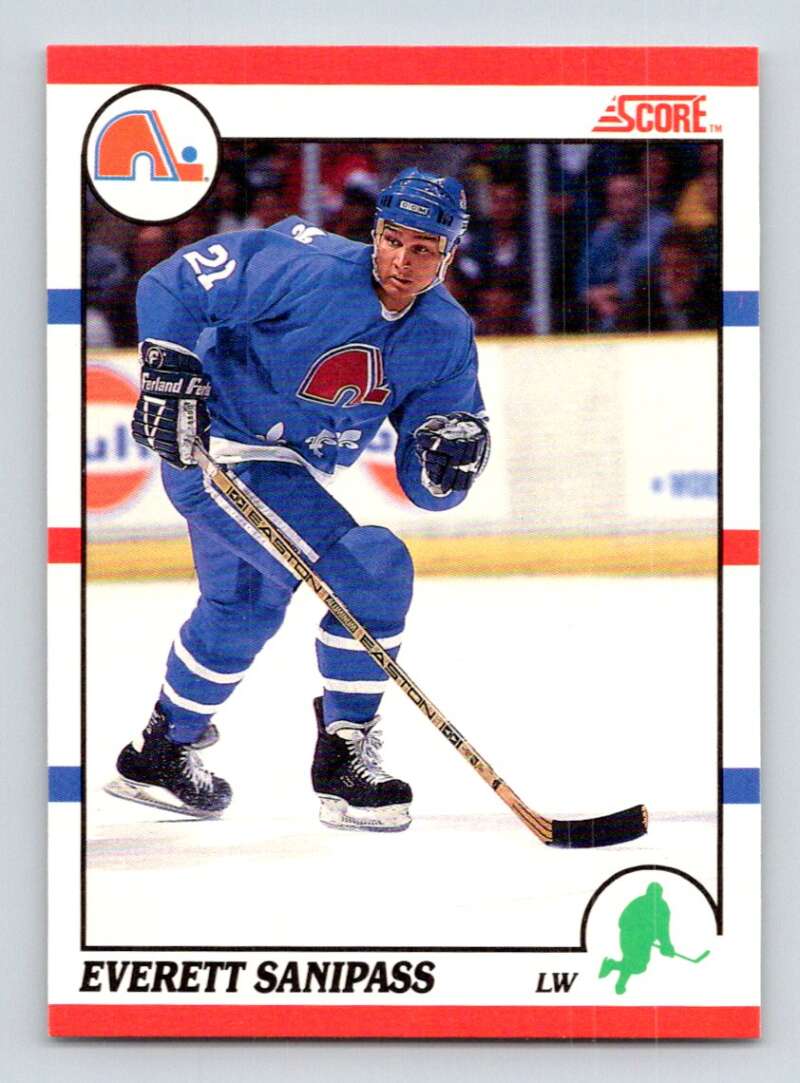 1990-91 Score Canadian Hockey #28 Everett Sanipass Quebec Nordiques Image 1