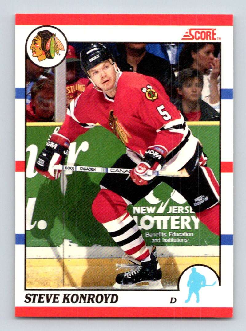 1990-91 Score Canadian Hockey #29 Steve Konroyd Chicago Blackhawks Image 1