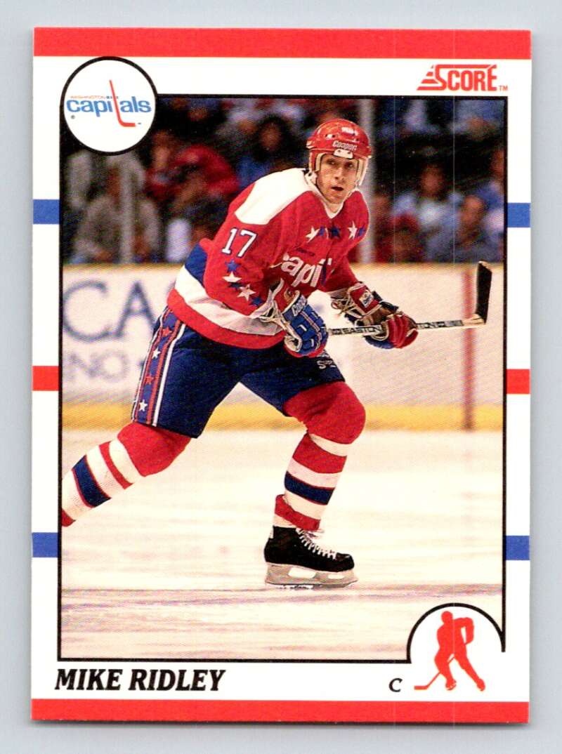 1990-91 Score Canadian Hockey #33 Mike Ridley Washington Capitals Image 1