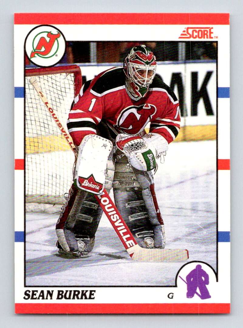 1990-91 Score Canadian Hockey #34 Sean Burke New Jersey Devils Image 1