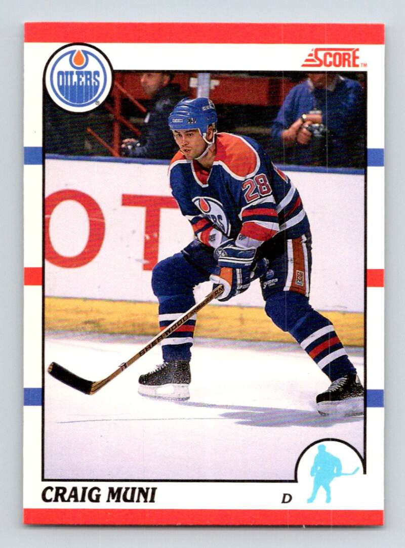 1990-91 Score Canadian Hockey #38 Craig Muni Edmonton Oilers Image 1