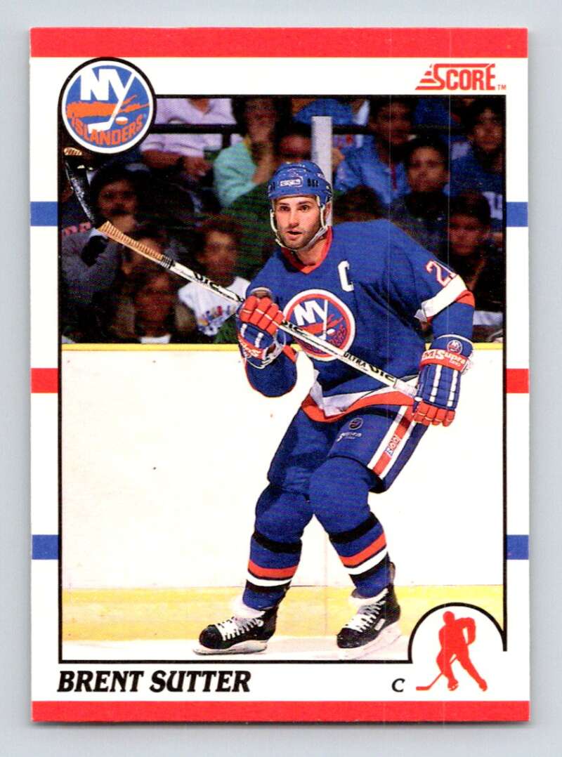 1990-91 Score Canadian Hockey #39 Brent Sutter New York Islanders Image 1