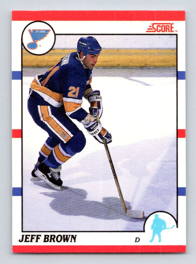1990-91 Score Canadian Hockey #41 Jeff Brown St. Louis Blues Image 1