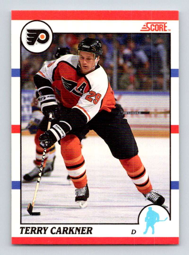 1990-91 Score Canadian Hockey #47 Terry Carkner Philadelphia Flyers Image 1