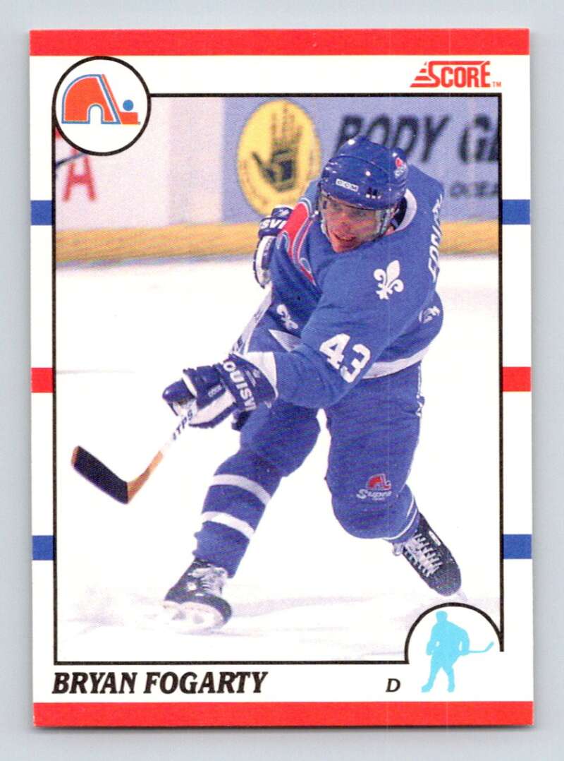 1990-91 Score Canadian Hockey #54 Bryan Fogarty Quebec Nordiques Image 1