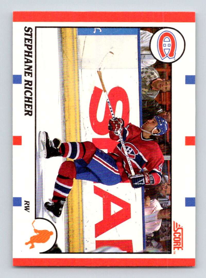 1990-91 Score Canadian Hockey #75 Stephane Richer Montreal Canadiens Image 1