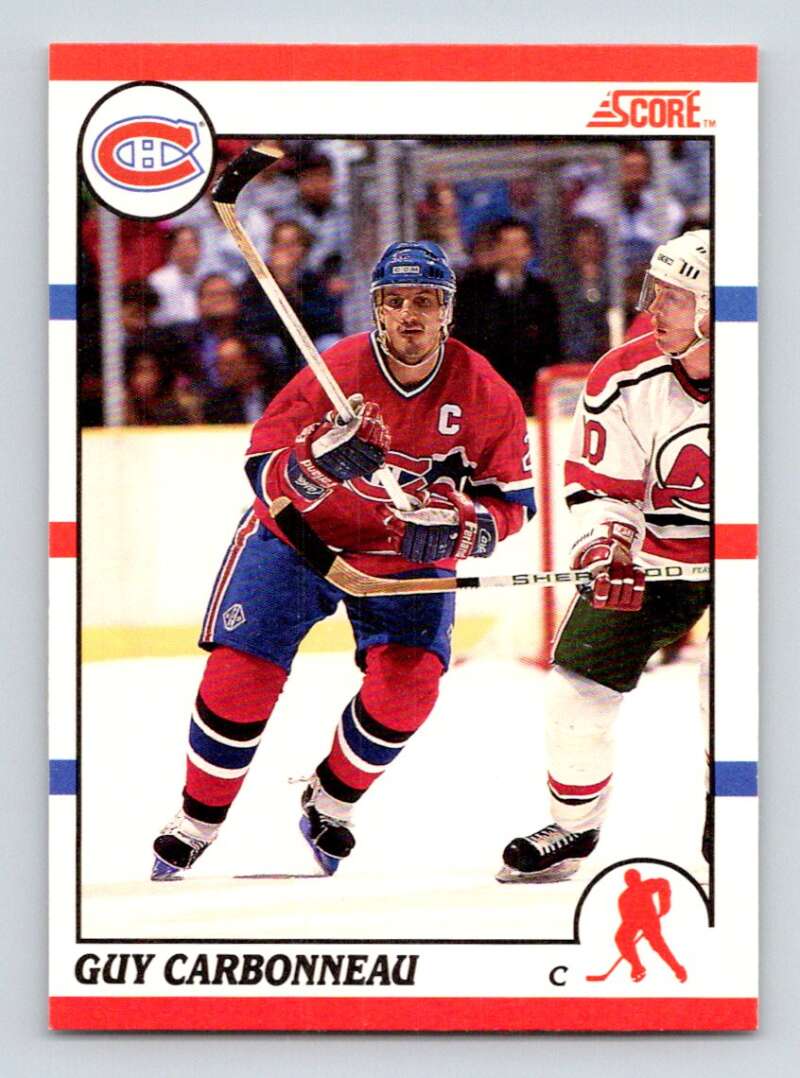 1990-91 Score Canadian Hockey #91 Guy Carbonneau Montreal Canadiens Image 1