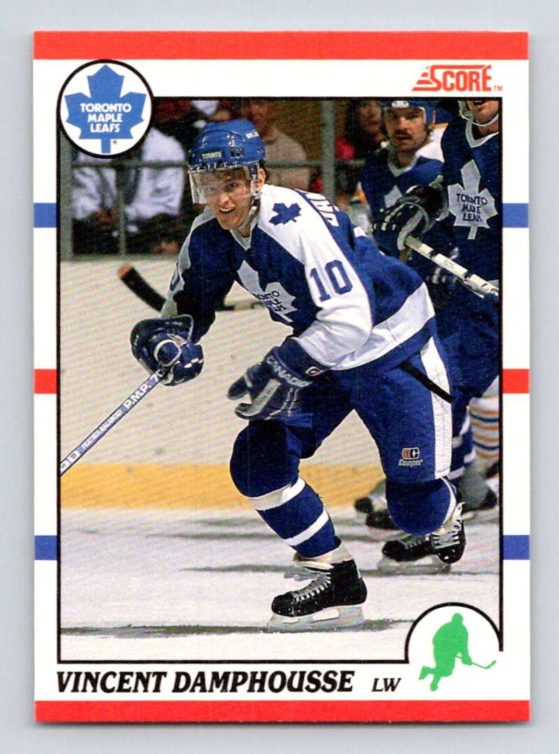 1990-91 Score Canadian Hockey #95 Vin Damphousse Toronto Maple Leafs Image 1