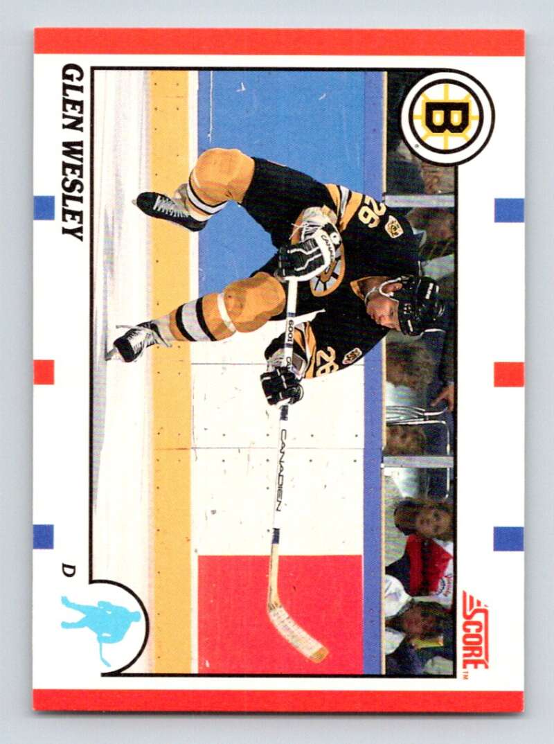 1990-91 Score Canadian Hockey #97 Glen Wesley Boston Bruins Image 1