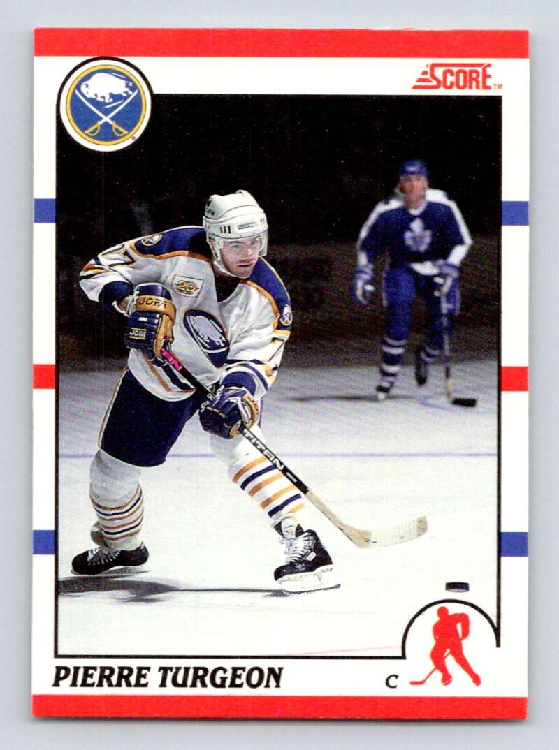 1990-91 Score Canadian Hockey #110 Pierre Turgeon Buffalo Sabres Image 1